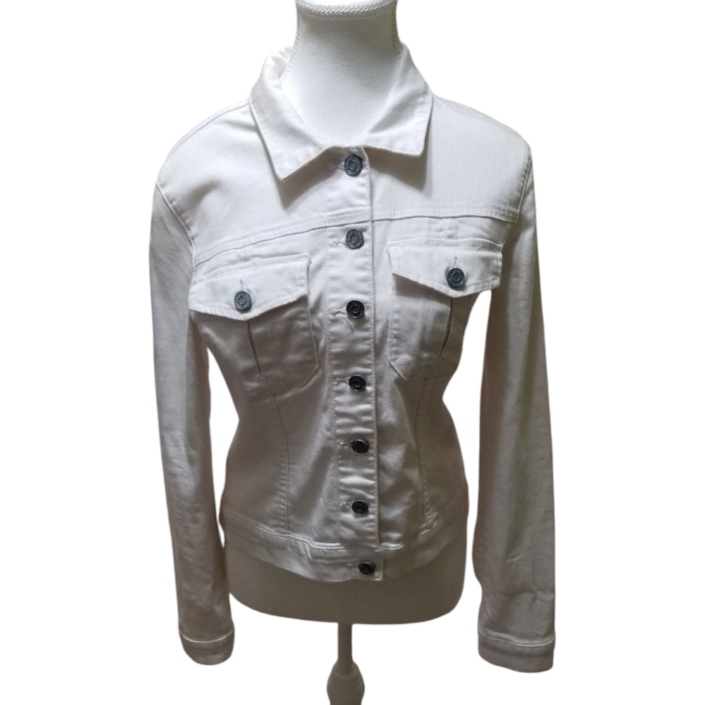 Kut from the Kloth Women's Size M  White Trucker Style Jacket